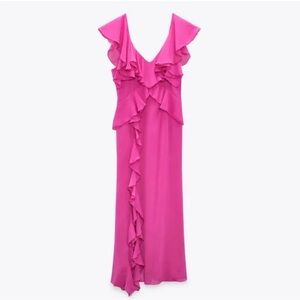 Brand New Sexy Zara Magenta Pink Dress